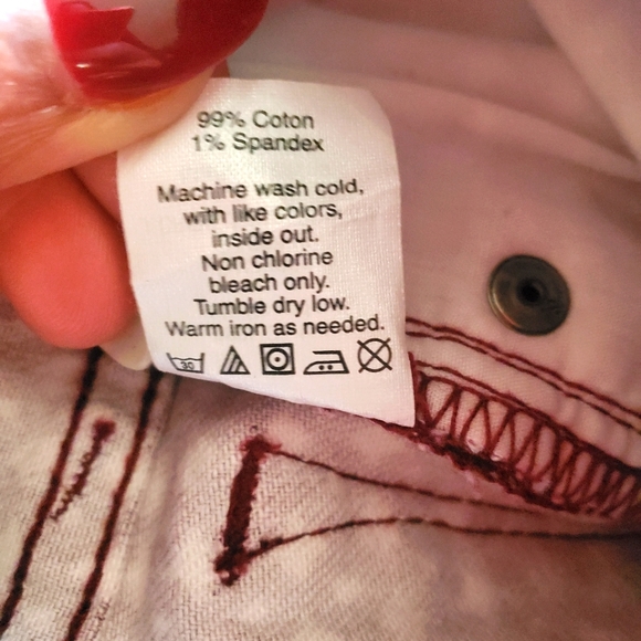 J. Crew Maroon Diamond Polka Dot Stretch Jeans Size 26 - Picture 7 of 7